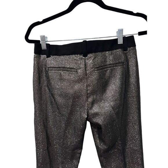 Trina Turk Gold Metallic Pants Pleated Size 2 Disco 70’s Vibes Throwback - Picture 7 of 12